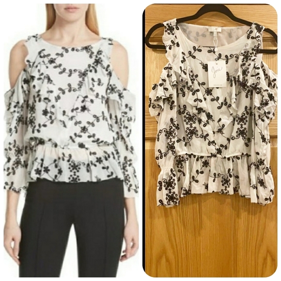 Joie Carlyton Eyelet Sillk Floral - Picture 1 of 16